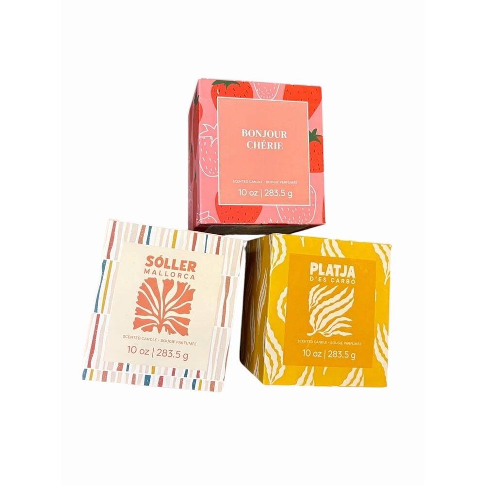 3 new 10oz Candles Ashland BONJOUR CHÉRIE, SÓLLER MALLORCA, PLATJA D'ES CARBÓ